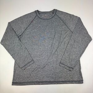Rhone Mens Size XL Long Sleeve Performance Workout Gym Shirt Gray